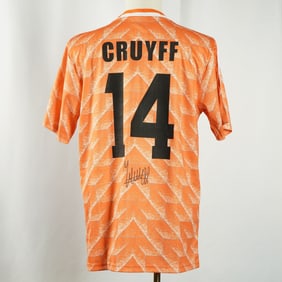 Johan Cruyff Netherlands National Team Jersey, Autographed w/ COA
