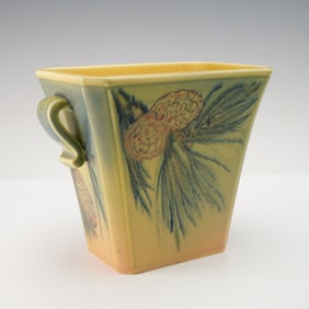 Rookwood Pinecone Pottery Jardiniere, Shape 6041, Signed Elizabeth Lincoln