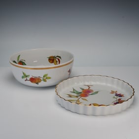 2pc Royal Worcester Porcelain Serveware, Evesham