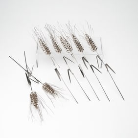 7pc Italian 800 Silver Wheat Stems
