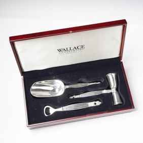 Wallace Silversmiths Silver Plated Barware Set
