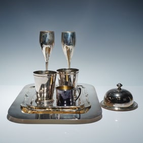 9pc Saint Hilaire, Oneida and Other Silver Plated Tableware