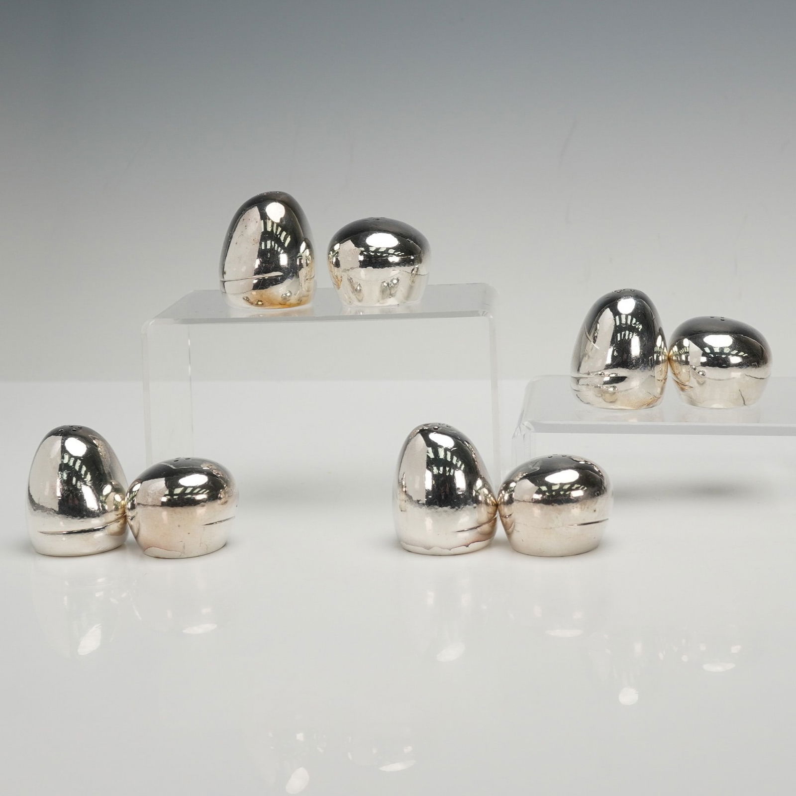 4 Pairs of Christofle Silver Plated Salt & Pepper Shakers (1 of 4)