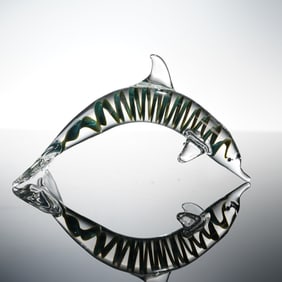 Venetian Art Glass Dolphin Figurine