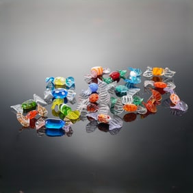 20pc Art Glass Wrapped Candy Decorative Pieces