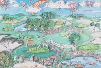 Charles Fazzino (American b. 1955) 3D Color Serigraph, Signed & Numbered