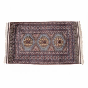 Hand-Knotted Silk Tribal Persian Rug