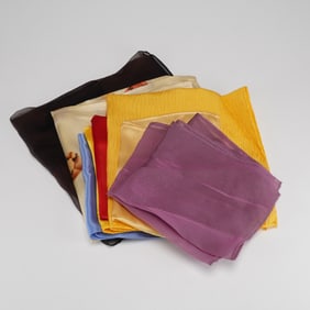 9pc Silk Handkerchief Collection