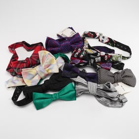 11pc Men's Bowties, Including Charvet and Saks Fifth Avenue