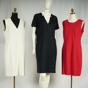3pc Tahari Sleeveless and Short-Sleeve Sheath Dresses