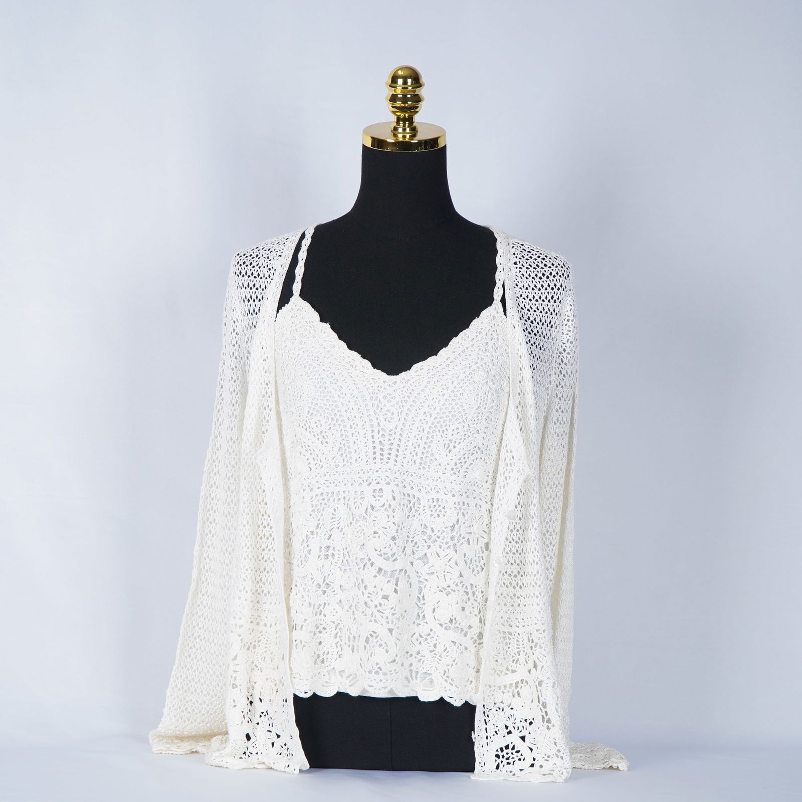 Escada Crocheted Camisole and Sweater Set (1 of 5)