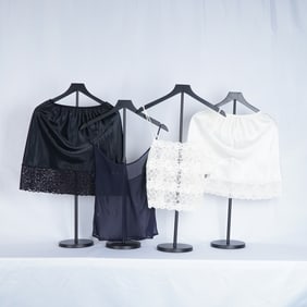 4pc Christian Dior, Farr West & Natori Lingerie- Camisoles and Slips