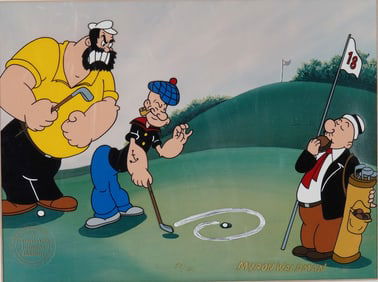 Myron Waldman (American 1909-2006) Hand-Painted Animation Cel, Signed & COA