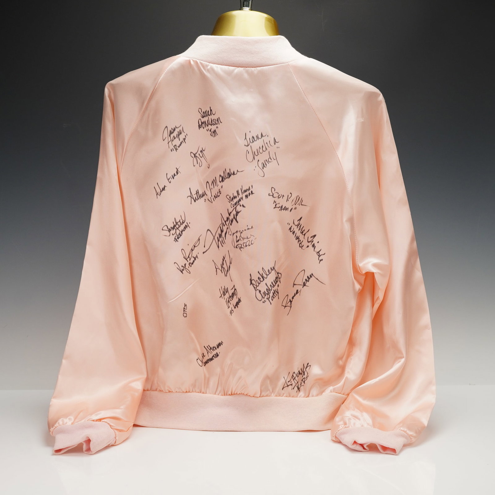 Grease 2004-2005 U.S. Touring Stage Pink Ladies Jacket, Cast-Signed (1 of 5)