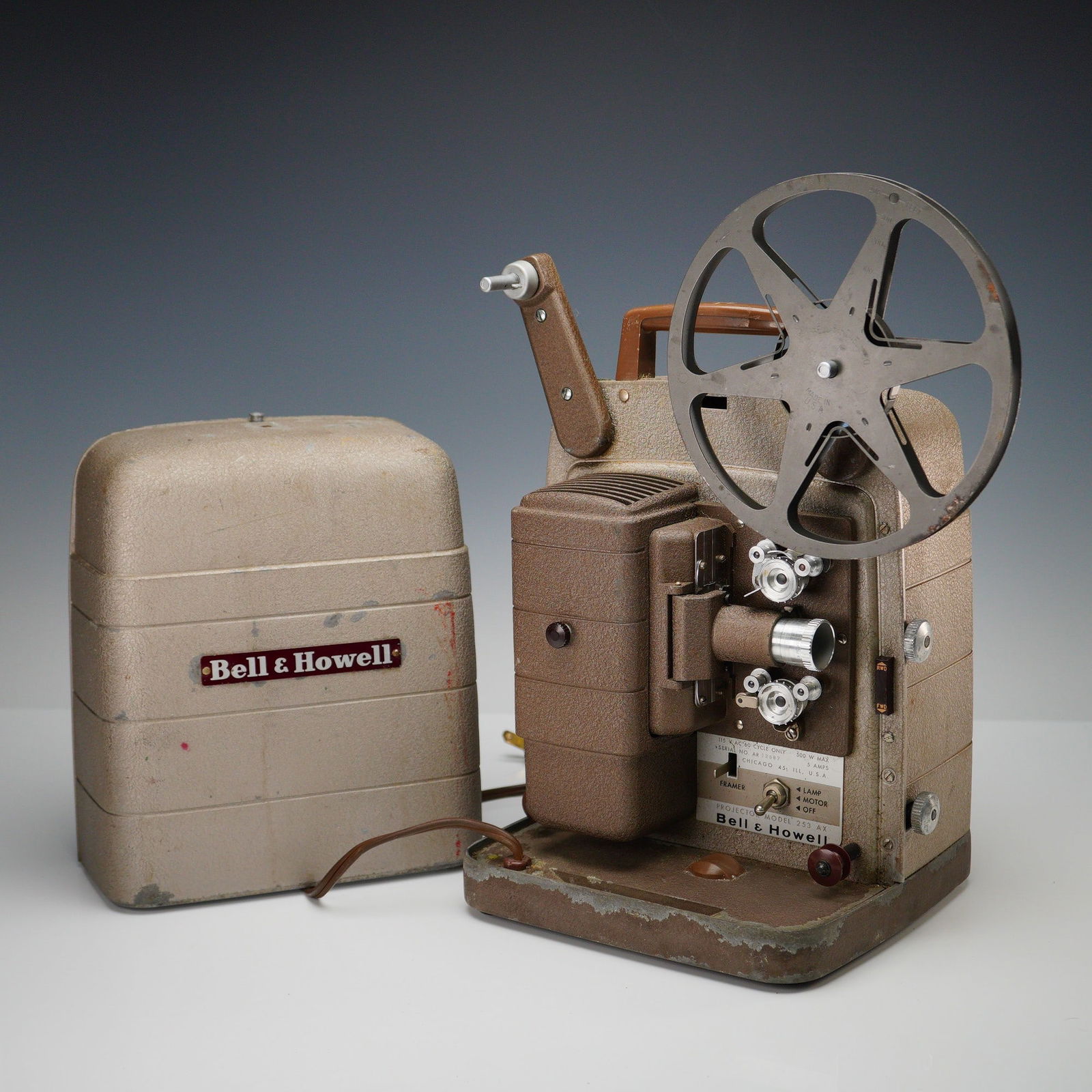 Bell and Howell 253 AX 8mm Film Projector with Case (1 of 5)