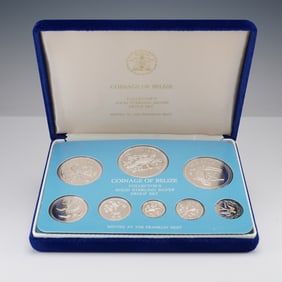 1977 Belize Sterling Silver Proof Coin Set