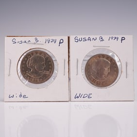 2pc 1979-P Susan B. Anthony Dollar Coins