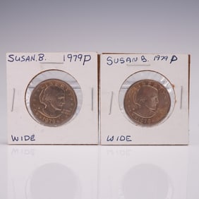 2pc 1979-P Susan B. Anthony Dollar Coins