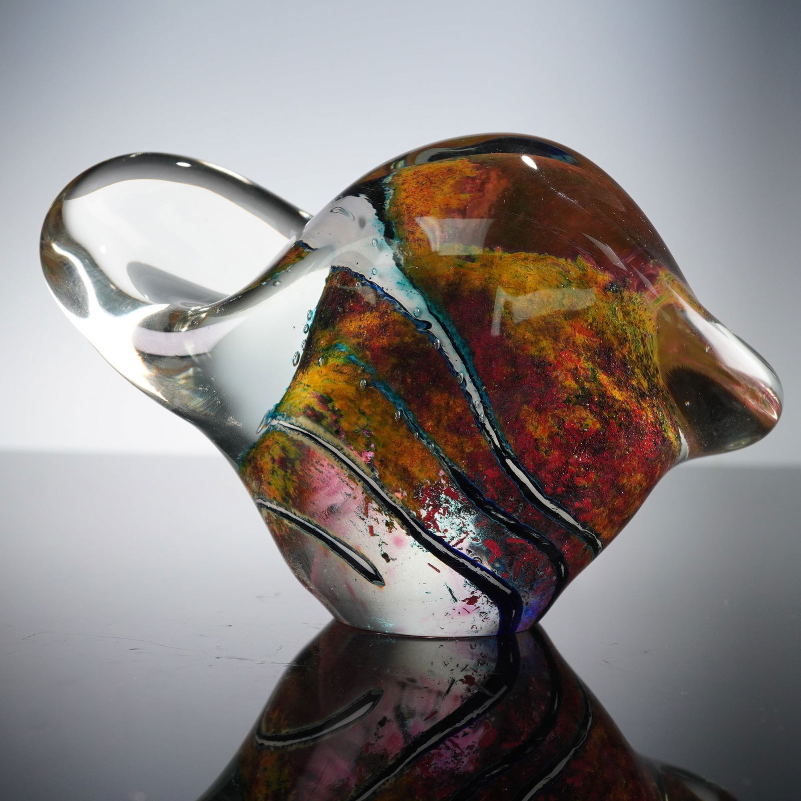 John Lotton Abstract Art Glass Paperweight (1 of 4)