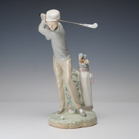 Lladro Porcelain Figurine, Golfer 1004824