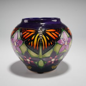 Moorcroft by Emma Bossons Pottery Vase, Monarch