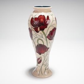 Moorcroft by Rachel Bishop Trial Pottery Vase, Chocolate Cosmos