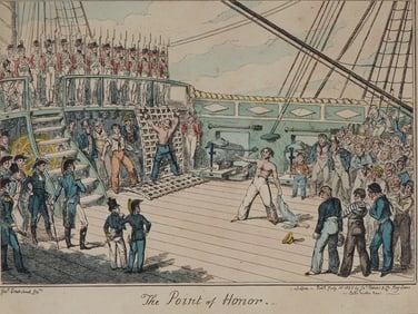 George Cruikshank (British 1792-1878) Hand-Colored Engraving on Paper