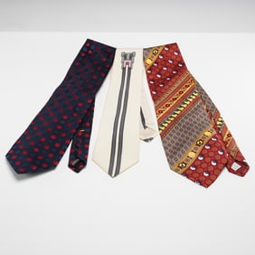 3pc Moschino, Vitaliano Pancaldi, and yApre' Cravats Neckties