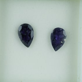 2pc Iolite Pear Cut Gemstones, 1.80 CTW