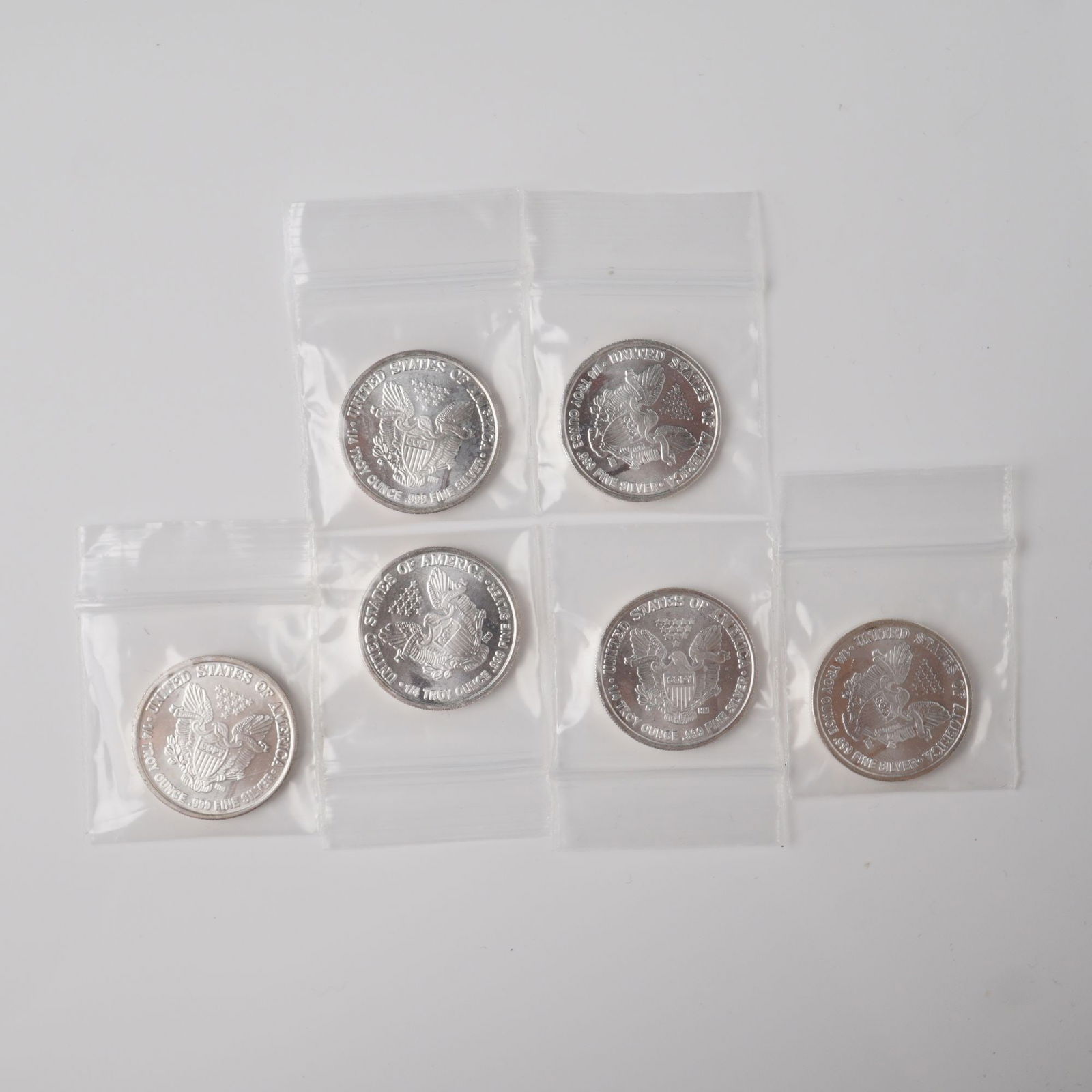 6pc 1/4 Troy Ounce Morgan Silver Rounds (1 of 1)
