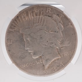 1934 Peace Dollar Silver Coin San Francisco Mint