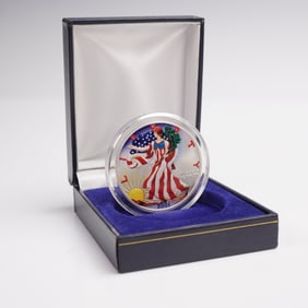 2001 American Heritage Society Full Color American Silver Dollar Type 1