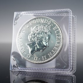 2018 Great Britain Silver Britannia 1 oz Coin, Queen Elizabeth II