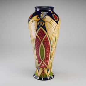 Moorcroft by Alicia Amison Trial Pottery Vase, Staffordshire Gold