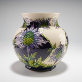 Moorcroft Pottery Vase, Caledonian Thistle