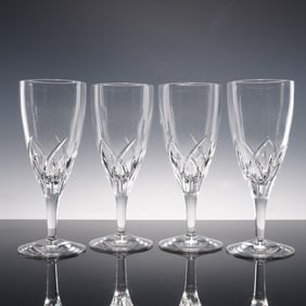 4pc Waterford Crystal Water Goblets, Merrill
