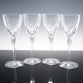 4pc Waterford Crystal Wine Glasses, Merrill