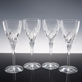 4pc Waterford Crystal Wine Glasses, Merrill