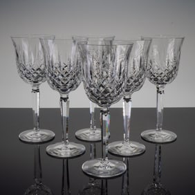 6pc Waterford Crystal Wine Glasses, Kelsey