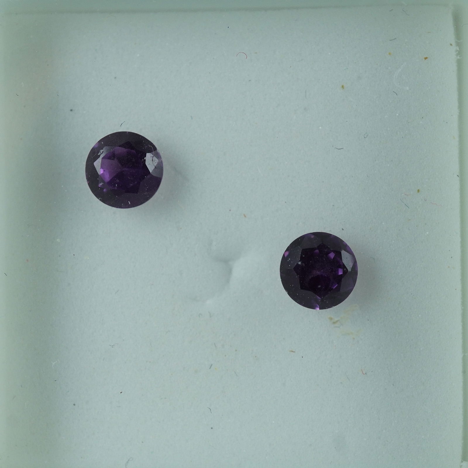 Pair of Lab Alexandrite Round Cut Gemstones, 1.20 CTW (1 of 2)