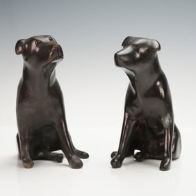 Restoration Hardware Cast Iron Labrador Dog Bookends