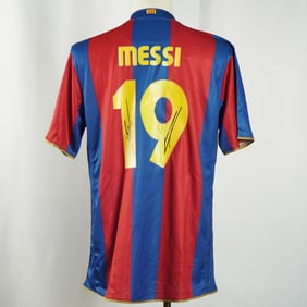 Lionel Messi Nike Barcelona Jersey, Signed by Messi & Lamine Yamal w/ COA