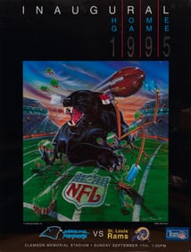 1995 Carolina Panthers Inaugural Home Game Poster