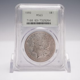 1889 Morgan Silver Dollar PCGS Graded MS63