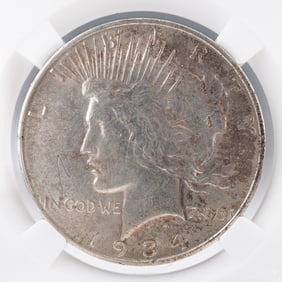 1934-D United States Peace Silver Dollar