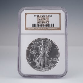 1997 American Eagle Silver Dollar MS68 NGC Graded Coin
