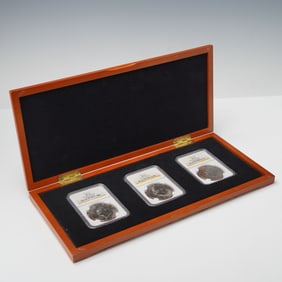 3pc 1974-D, 1977-D, 1978-D Eisenhower Silver Dollar NGC MS66