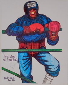 Ferdie Pacheco Limited Edition Lithograph, First Day of Training, Signed