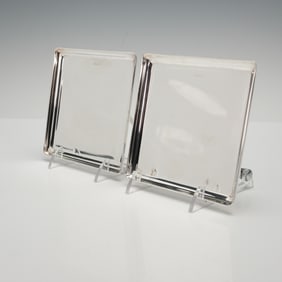 2pc Ercuis Square Mini Silver Plated Trays