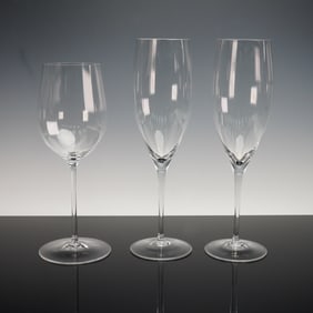 3pc Riedel Crystal Oversized Barware-Display Wine Glasses